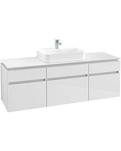Villeroy & Boch Legato Waschtischunterschrank B76200DH 160x55x50cm, Glossy White