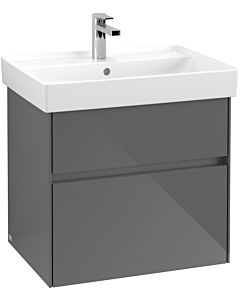 Villeroy & Boch Collaro Waschtischunterschrank C00900FP 60,4x54,6x44,4cm, Glossy Grey
