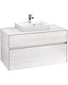 Villeroy & Boch Collaro Villeroy & Boch C01600E8 100x54.8x50cm, lavabo au milieu, White Wood