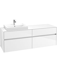 Villeroy & Boch Collaro Villeroy & Boch C02200DH 160x54.8x50cm, meuble-lavabo gauche, Glossy White