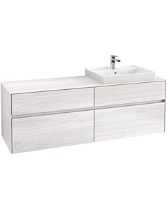 Villeroy & Boch Collaro Villeroy & Boch C02300E8 160x54.8x50cm, lavabo droit, White Wood