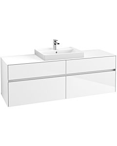 Villeroy & Boch Collaro Villeroy & Boch C02500DH 160x54.8x50cm, lavabo au milieu, Glossy White