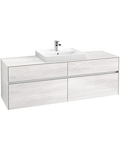 Villeroy & Boch Collaro Villeroy & Boch C02500E8 160x54.8x50cm, lavabo au milieu, White Wood