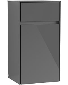 Villeroy & Boch Collaro side cabinet C03200FP 40.4x74.8x34.9cm, hinged left, Glossy Grey