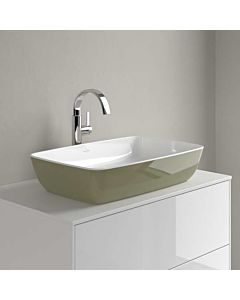 Villeroy und Boch Artis vasque à poser 417258BCS8 58x38cm, sans plage de robinetterie, sans trop-plein, vert sauge