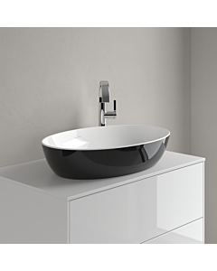 Villeroy & Boch Artis vasque à poser 419861BCT8 61x41cm, sans trou pour robinetterie, sans trop-plein, Coal Black