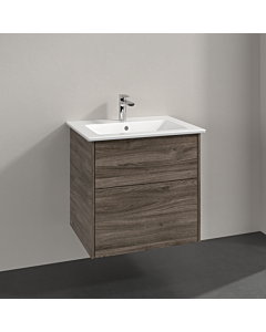 Villeroy & Boch Meuble sous-vasque Finero S00501RKR1 avec lavabo, Stone Oak, 2 tiroirs