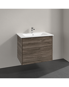 Villeroy & Boch Meuble sous-vasque Finero S00502RKR1 avec lavabo, Stone Oak, 2 tiroirs