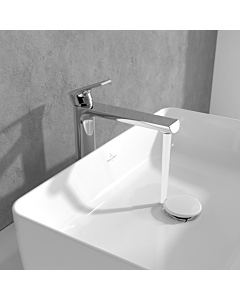 Villeroy und Boch Liberty single lever basin mixer TVW10700400061 raised, without pop-up waste, adjustable Strahlregler , chrome