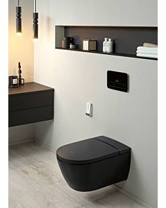 Villeroy und Boch ViClean -I200 douche WC sans rebord V0E200R7 Forme ovale, Pure Black CeramicPlus