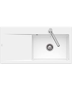 Villeroy und Boch Subway sink 336101TR basin right, waste set with manual operation, Timber