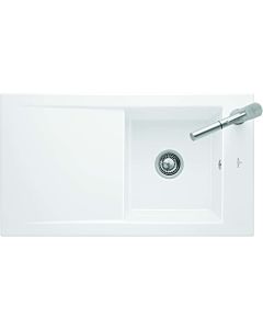 Villeroy und Boch sink 33071FFU with waste set and manual operation, Ivory