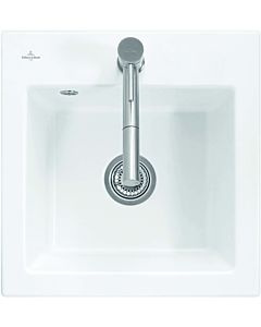 Villeroy und Boch Subway sink 33151FFU with waste set and manual operation, Ivory