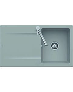 Villeroy und Boch sink 33352FRW with waste set and eccentric actuation, stone white