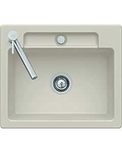 Villeroy und Boch Siluet sink 334602RW with waste set and eccentric actuation, stone white