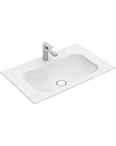 Villeroy und Boch Finion washbasin 416484RW 80x50cm, stone white C +, 1 tap hole, concealed overflow