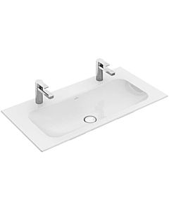 Villeroy und Boch Finion washbasin 4164A1RW 100x50cm, stone white C +, 2 tap holes, without overflow