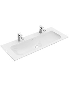 Villeroy und Boch Finion washbasin 4164C1RW 120x50cm, stone white C +, 2 tap holes, without overflow