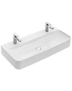 Villeroy und Boch Finion washbasin 4168A1RW 100x47cm, stone white C +, 2 tap holes, without overflow