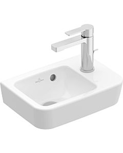 Villeroy und Boch O.novo lave-mains 434336R1 36x25cm, carré, vasque à gauche, avec trou pour robinetterie, avec trop-plein, blanc C-plus