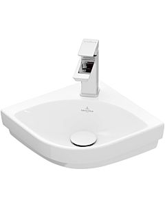 Villeroy und Boch Subway 3. 1930 corner hand washbasin 43714601 32cm leg length, with tap hole / without overflow, white