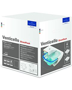 Villeroy & Boch Venticello WC Combi Pack 4611RLR1 weiß mit CeramicPlus, DirectFlush, mit WC-Sitz