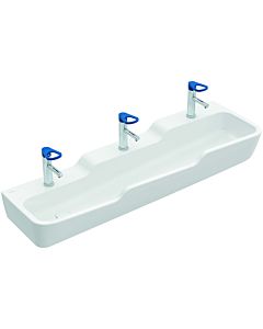 Villeroy und Boch O.novo kids multiple washbasin 4A0813BC9A 130 x 43 cm, for 3x 2000 hole Bathroom taps , without overflow, Ocean Blue