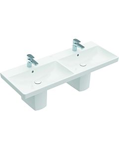 Villeroy und Boch Avento double vanity washbasin 4A23CKRW 120 x 47 cm, square, 2 x tap holes, with overflow, stone white C-plus