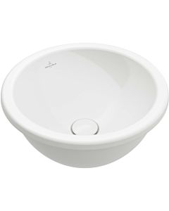 Villeroy und Boch Loop &amp; friends built-in washbasin 4A6001R1 round, without tap hole bank, without overflow, Ø 45 cm, white C-plus