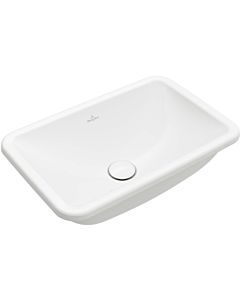 Villeroy und Boch Loop &amp; friends lavabo à encastrer 4A6501R1 sans plate-forme de trou pour robinet, sans trop-plein, 60 x 40,5 cm, blanc C-plus