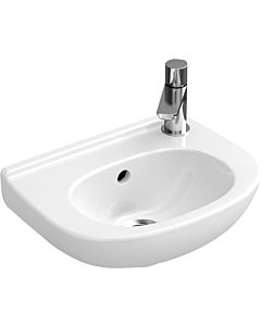 Villeroy und Boch O.NOVO Compact Handwaschbecken 53603901 36 x 27,5 cm, Hahnloch links, mit Überlauf, weiß