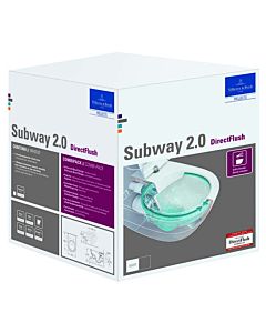 Villeroy & Boch Subway 2.0 Combi Pack 5614R201 Subway 2.0 WC spülrandlos weiß und WC Sitz