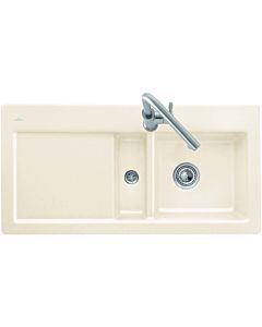 Villeroy und Boch Subway sink 671201AM right, with waste set and manual operation, Almond