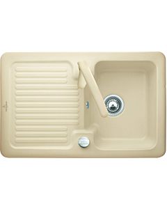 Villeroy und Boch sink 674501AM with waste set and manual operation, Almond