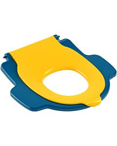 Villeroy und Boch O.novo kids WC seat 8M11619B without cover, for children, stainless steel hinges, Ocean Blue / Sunshine Yellow