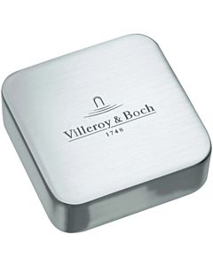 Villeroy und Boch match0 940535L7 en acier inoxydable brossé, carré, pour une poignée à double torsion