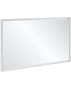 Villeroy und Boch Subway 3.0 Spiegel A4631300 Aluminiumrahmen, 130 x 75 x 4.75 cm,  weiß matt, Sensordimmer, Smarthome fähig