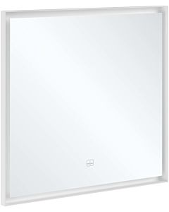 Villeroy und Boch Subway 3.0 Spiegel A46380BC Aluminiumrahmen, 80 x 75 x 4,75 cm, schwarz matt/weiß matt