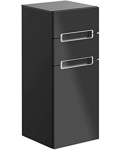 Villeroy & Boch Subway 2.0 side cabinet A7121RPD 35.4x85.7x37cm, left, handle chrome, silver-gray, black matt lacquer