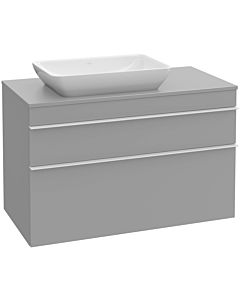Venticello Villeroy und Boch vasque A94205VK 95,7 x 60,6 x 50,2 cm, meuble sous-vasque gauche, poignée cuivre, gris doux
