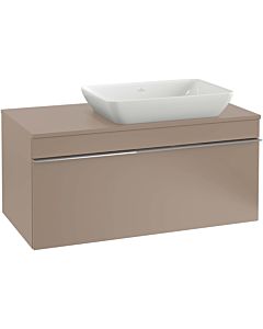 Venticello Villeroy und Boch vasque A94802FP 95,7 x 43,6 x 50,2 cm, lavabo à droite, poignée blanche, Glossy Grey