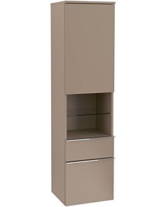 Villeroy und Boch Venticello cabinet A95201FP 40.4 x 154.6 x 37.2 cm, left, handle chrome, Glossy Grey