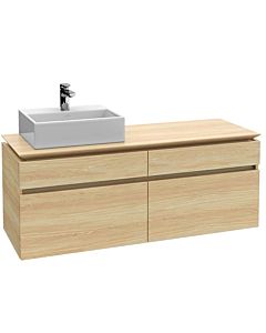 Legato Villeroy und Boch vasque B61400RK 140x55x50cm, meuble sous-vasque gauche, Stone Oak
