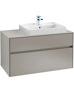 Collaro Villeroy und Boch vasque C01800RK 100x54.8x50cm, meuble sous-vasque droit, Stone Oak