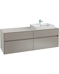 Collaro Villeroy und Boch vasque C02300RK 160x54.8x50cm, meuble sous-vasque droit, Stone Oak