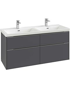 Villeroy und Boch Subway 3. 1930 vanity unit C56800VN 127.2x56.6x47.8cm, without LED / handle aluminum glossy, cashmere gray