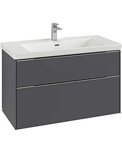Villeroy und Boch Subway 3. 1930 vanity unit C57000VF 97.3x57.6x47.8cm, without LED / handle aluminum glossy, pure white