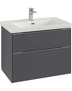 Villeroy und Boch Subway 3. 1930 vanity unit C57400VF 77.2x57.6x47.8cm, without LED / handle aluminum glossy, pure white