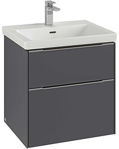 Villeroy und Boch Subway 3. 1930 vanity unit C57800VM 57.2x57.6x47.8cm, without LED / handle aluminum glossy, taupe