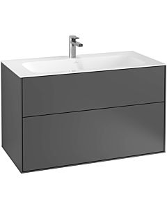 Villeroy und Boch Finion meuble sous-vasque F02000PH 99,6x59,1x49,8cm, Glossy Black Lacquer